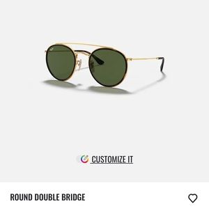 Round double bridge Raybans